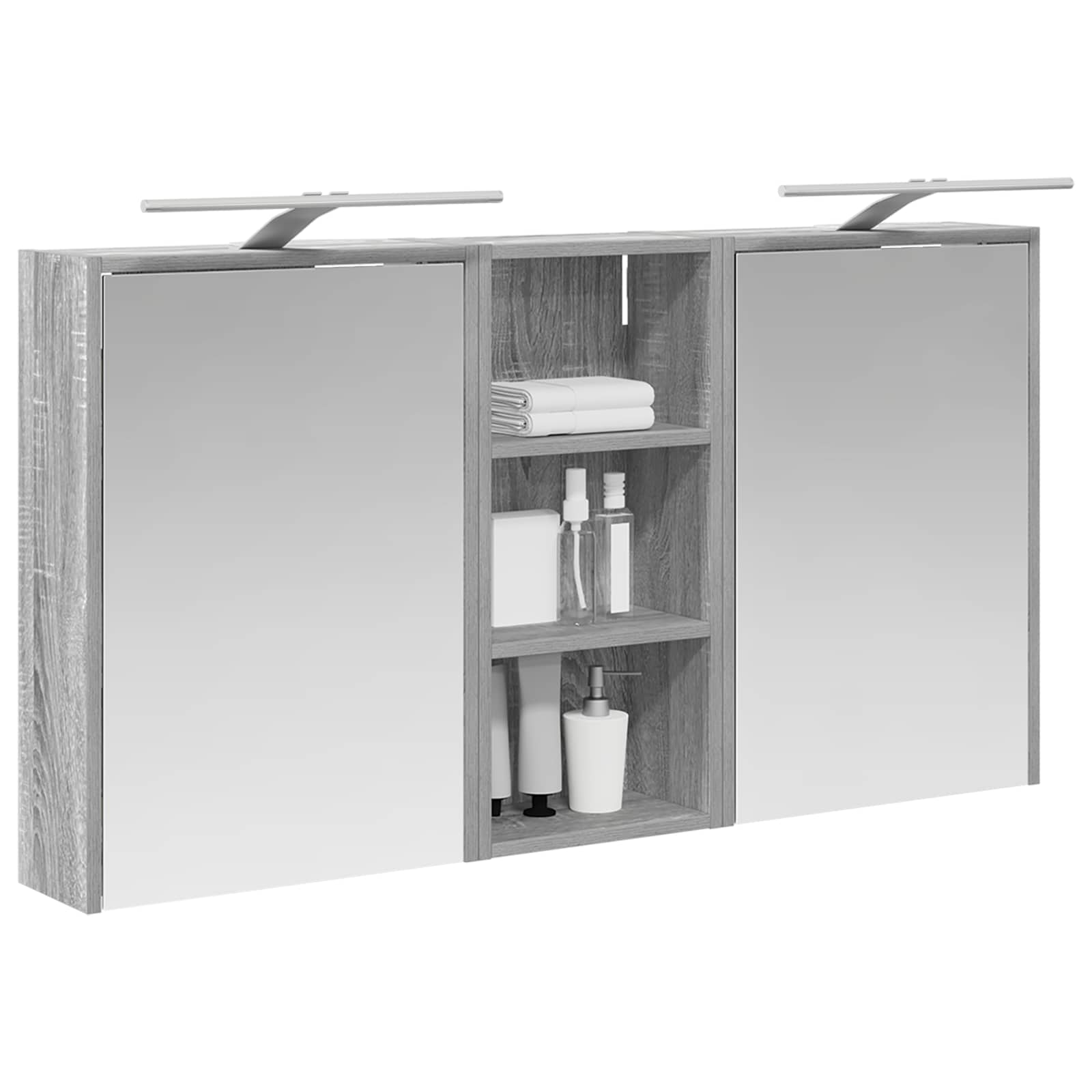 Badezimmerschrank-Set 3 pcs 116 x 16 x 62,5 cm Holzwerkstoff