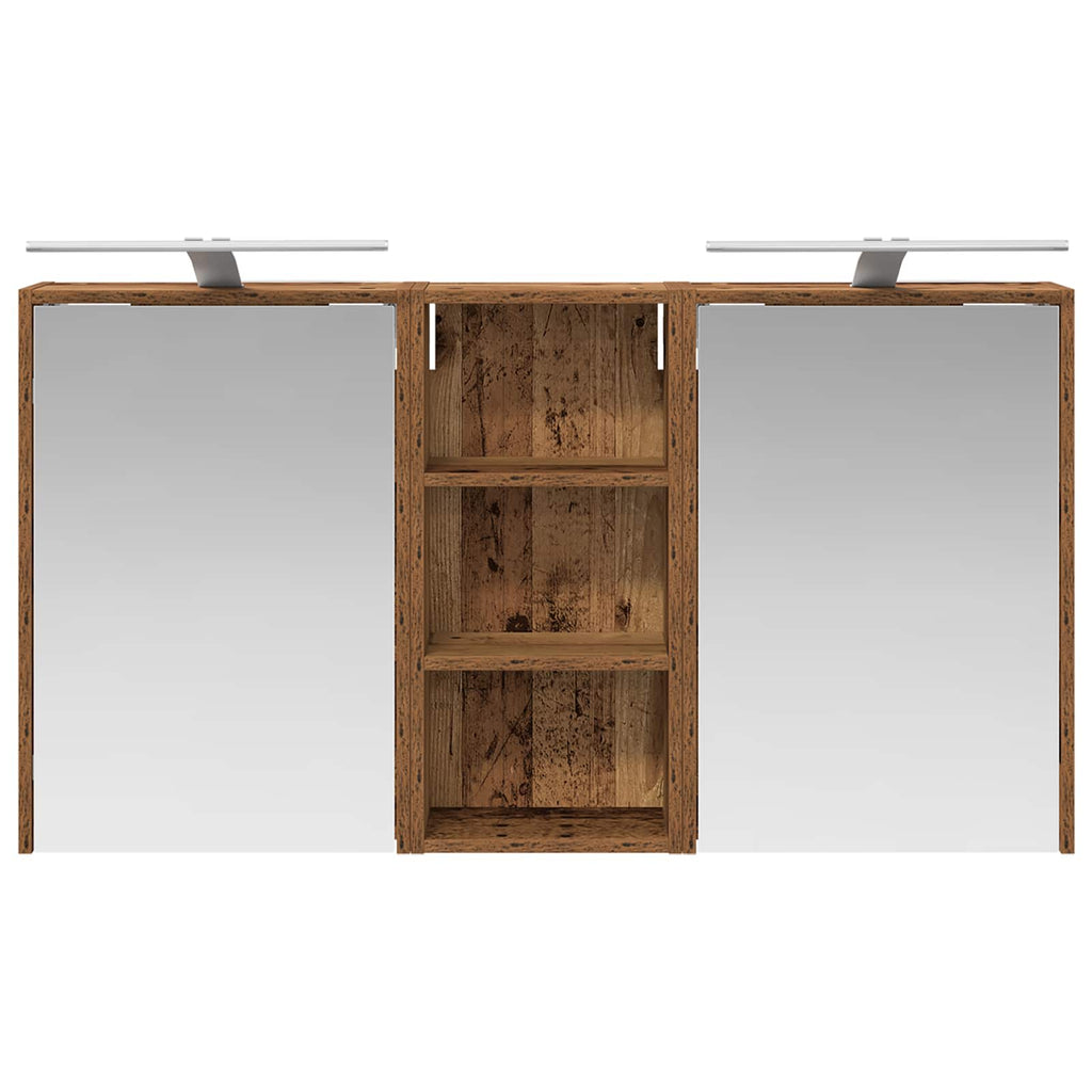 Badezimmerschrank-Set 3 pcs 116 x 16 x 62,5 cm Holzwerkstoff