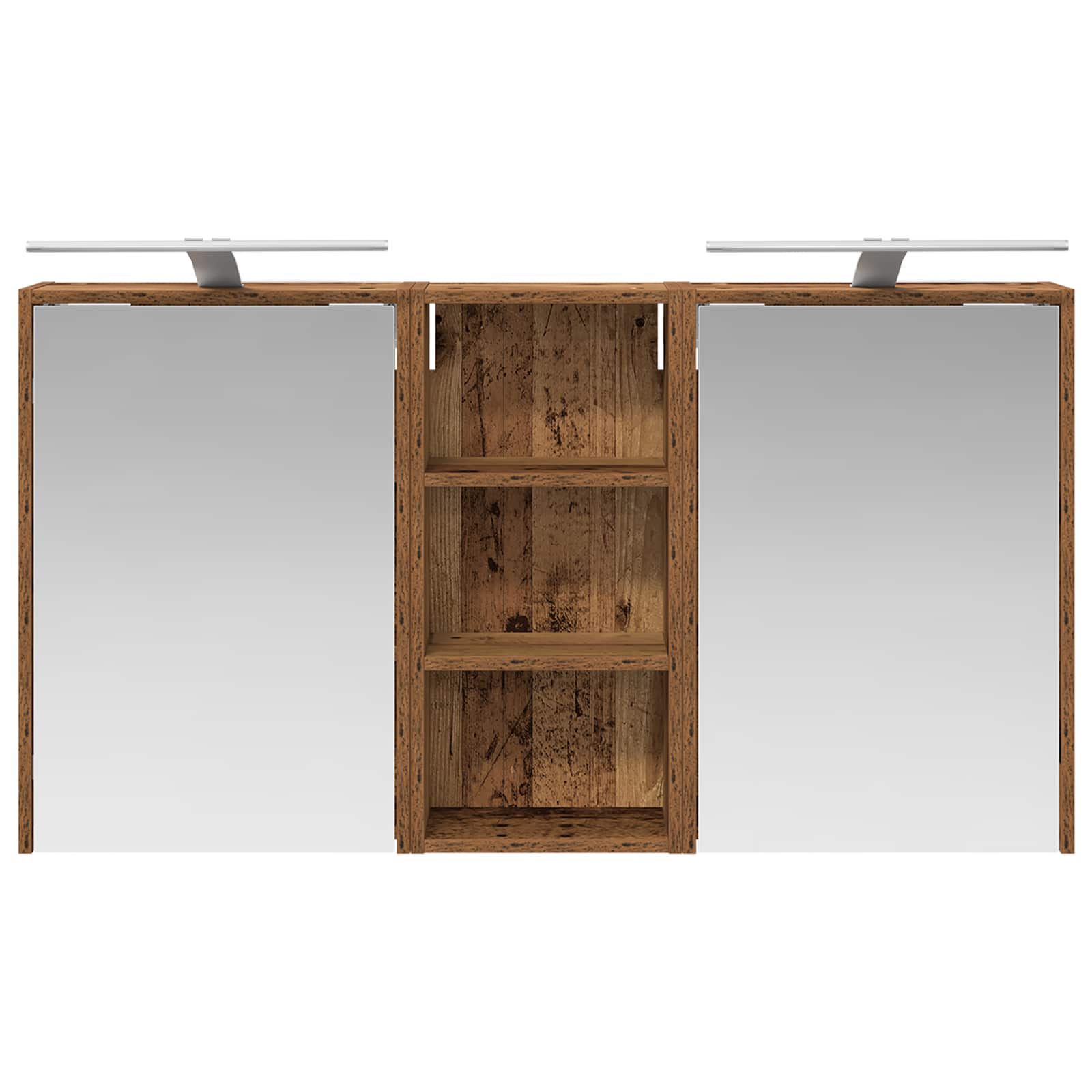 Badezimmerschrank-Set 3 pcs 116 x 16 x 62,5 cm Holzwerkstoff