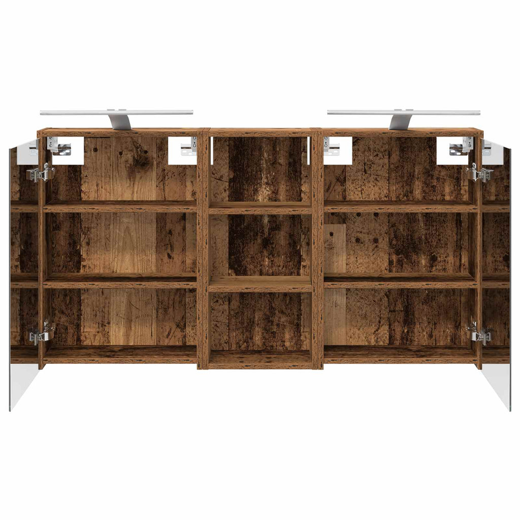 Badezimmerschrank-Set 3 pcs 116 x 16 x 62,5 cm Holzwerkstoff