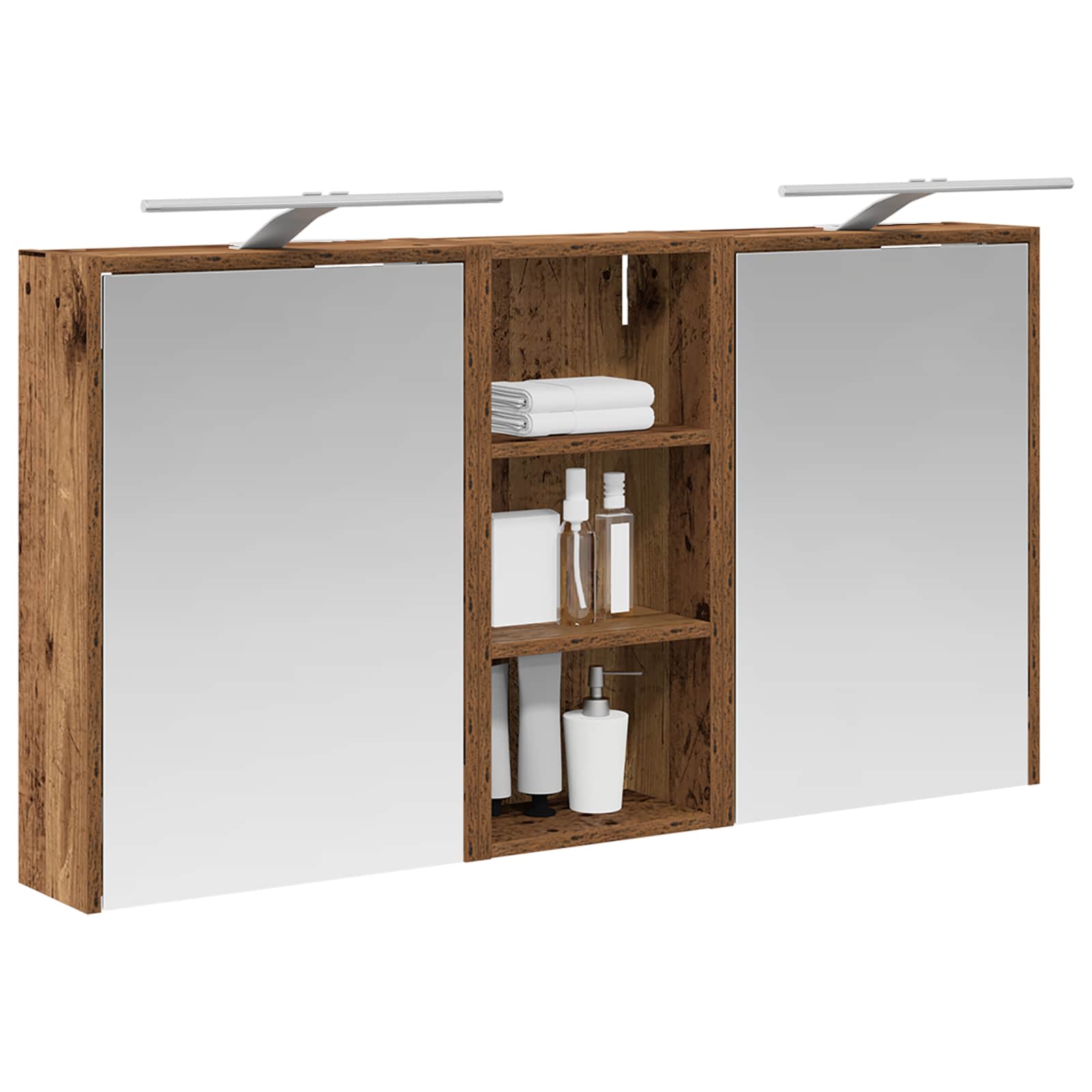 Badezimmerschrank-Set 3 pcs 116 x 16 x 62,5 cm Holzwerkstoff