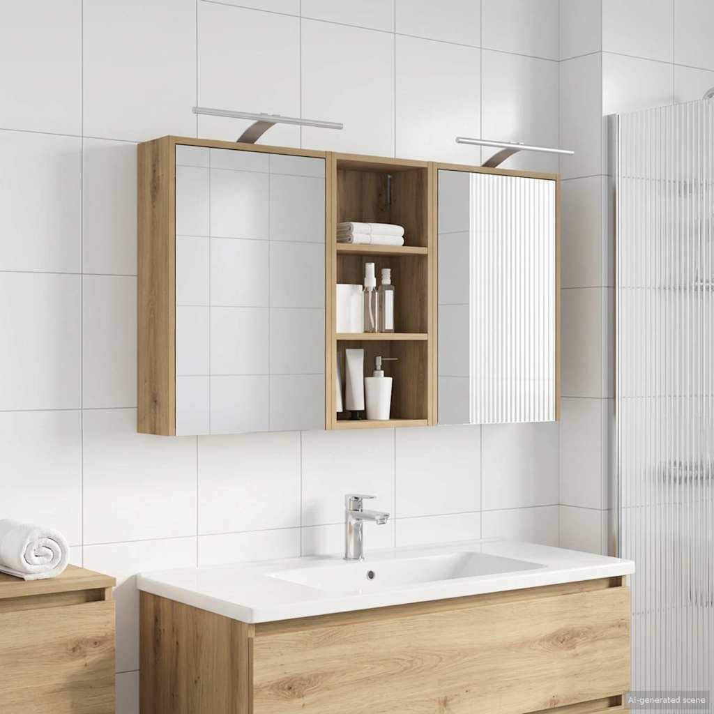 Badezimmerschrank-Set 3 pcs 116 x 16 x 62,5 cm Holzwerkstoff