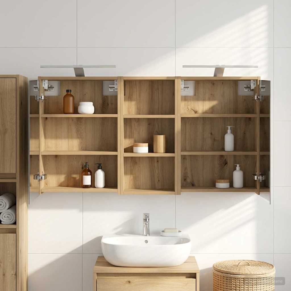 Badezimmerschrank-Set 3 pcs 116 x 16 x 62,5 cm Holzwerkstoff