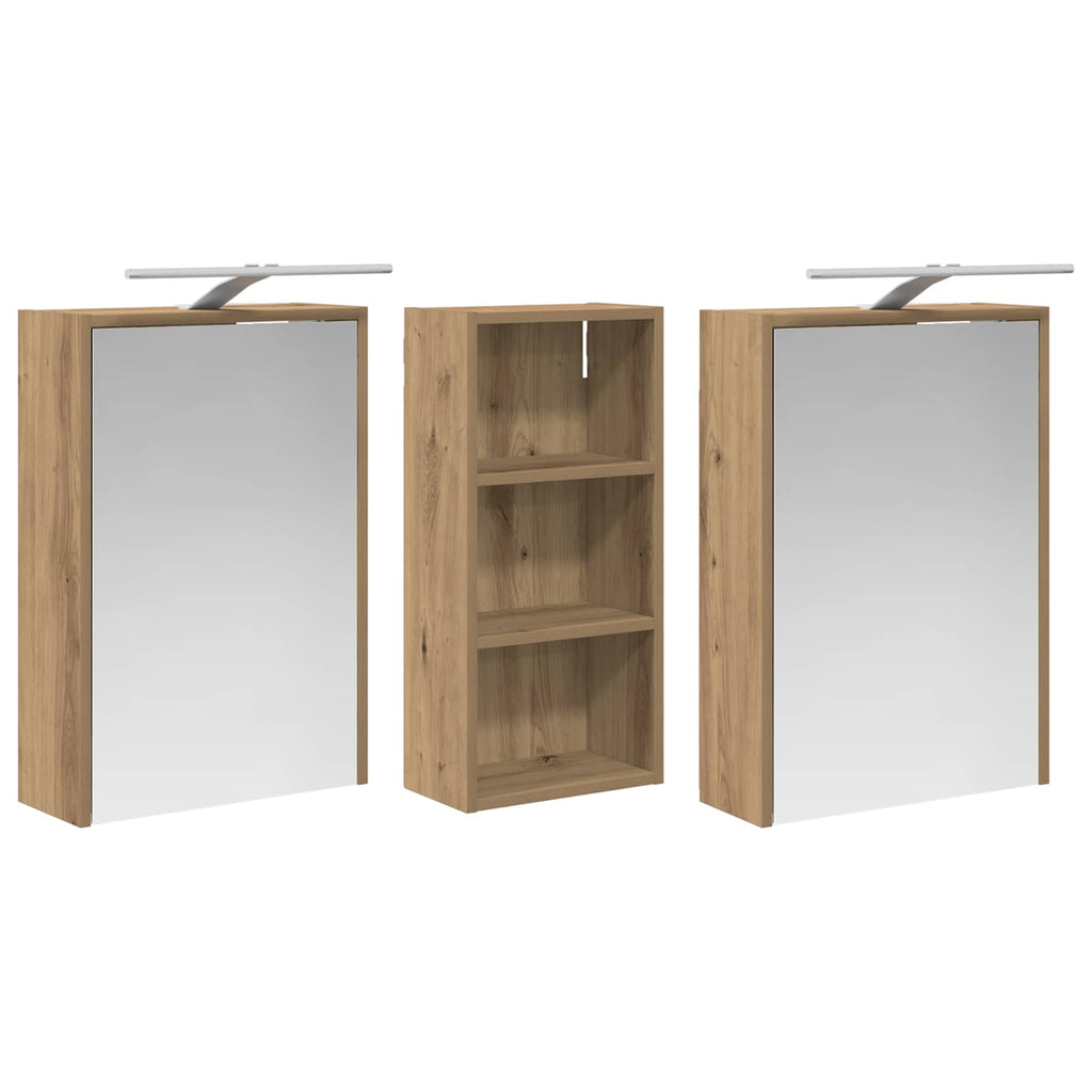 Badezimmerschrank-Set 3 pcs 116 x 16 x 62,5 cm Holzwerkstoff