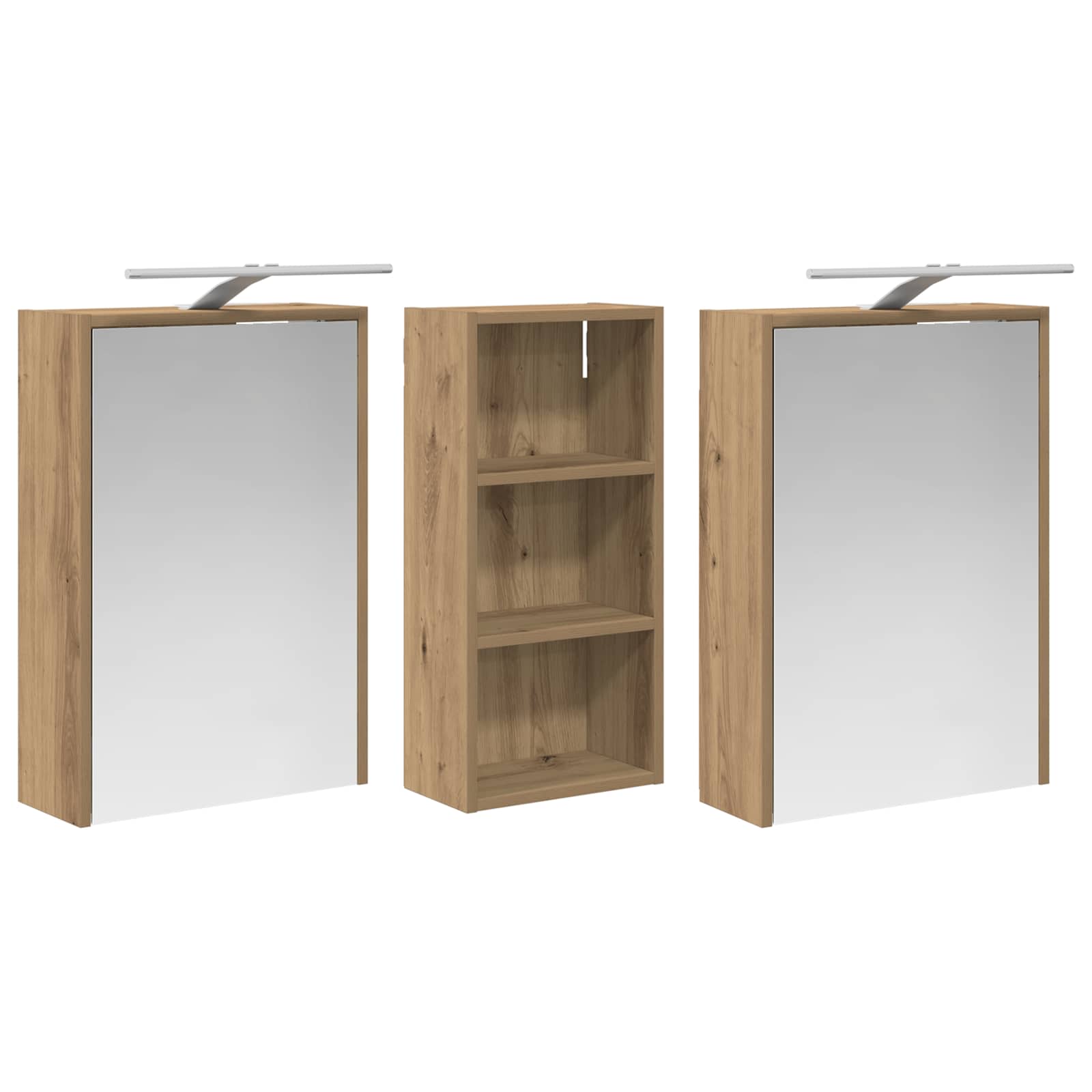 Badezimmerschrank-Set 3 pcs 116 x 16 x 62,5 cm Holzwerkstoff
