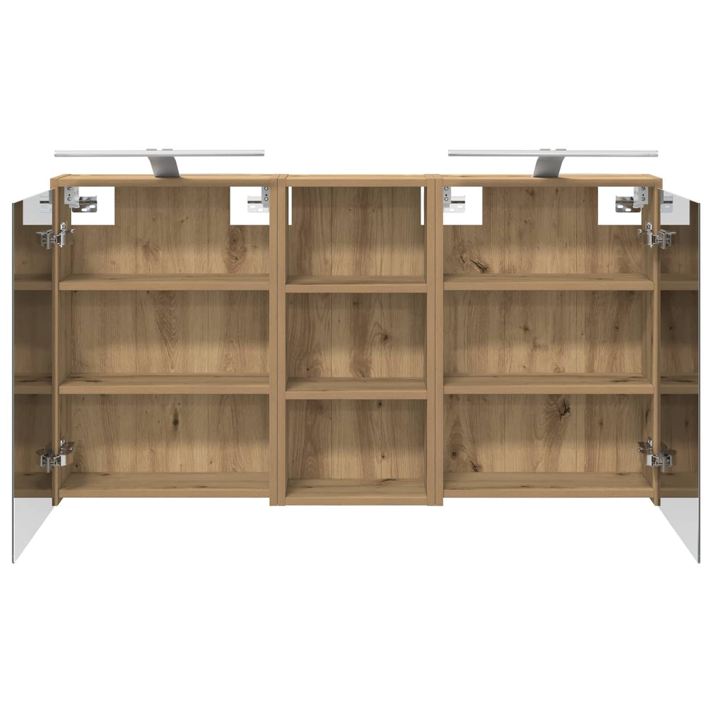 Badezimmerschrank-Set 3 pcs 116 x 16 x 62,5 cm Holzwerkstoff