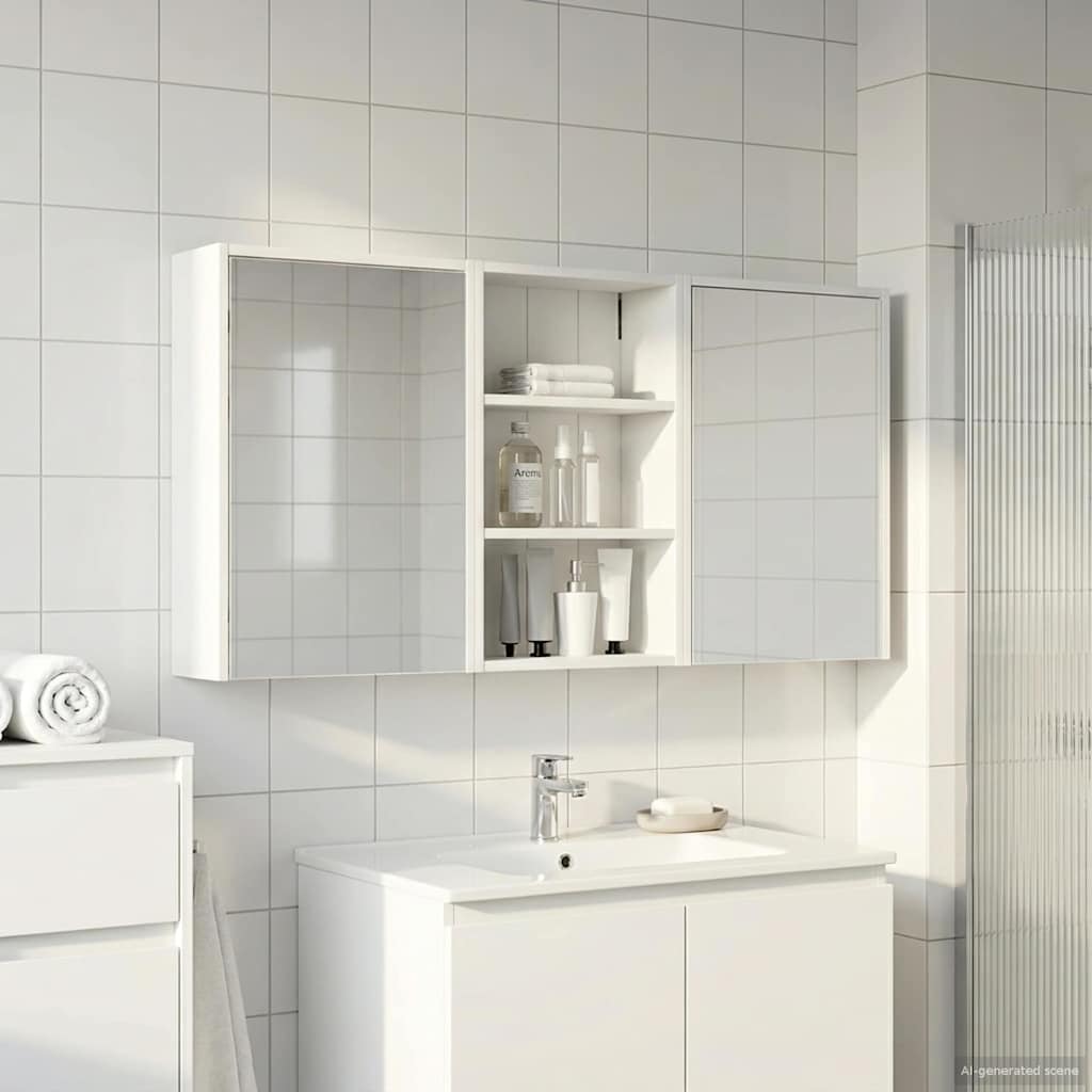 Badezimmerschrank-Set 3 pcs 126 x 16 x 62,5 cm Holzwerkstoff