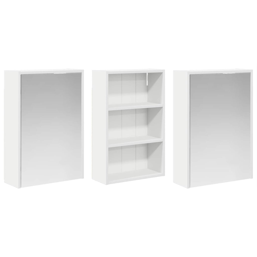 Badezimmerschrank-Set 3 pcs 126 x 16 x 62,5 cm Holzwerkstoff