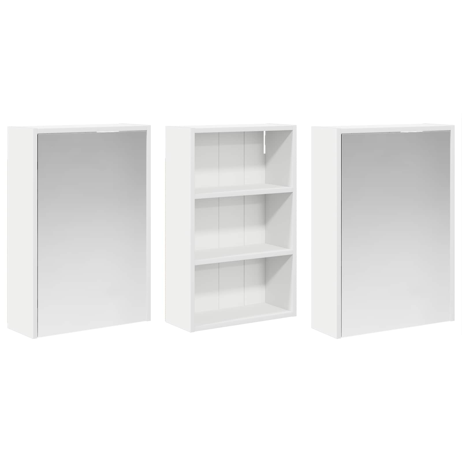 Badezimmerschrank-Set 3 pcs 126 x 16 x 62,5 cm Holzwerkstoff