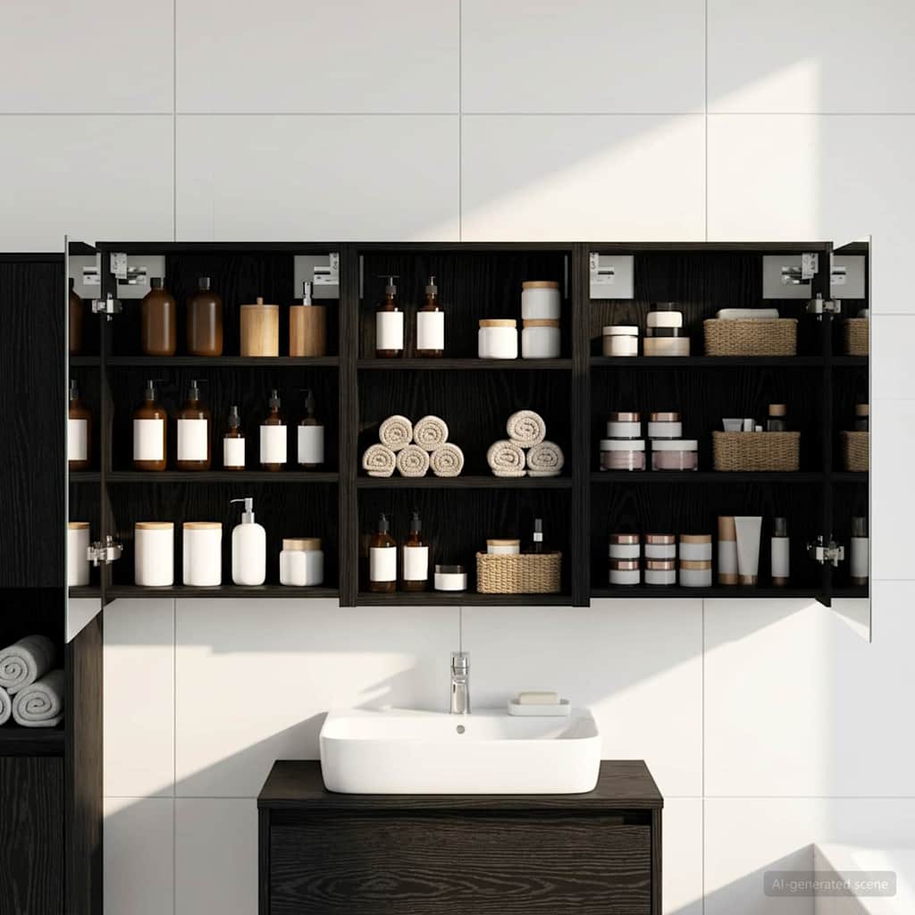 Badezimmerschrank-Set 3 pcs 126 x 16 x 62,5 cm Holzwerkstoff