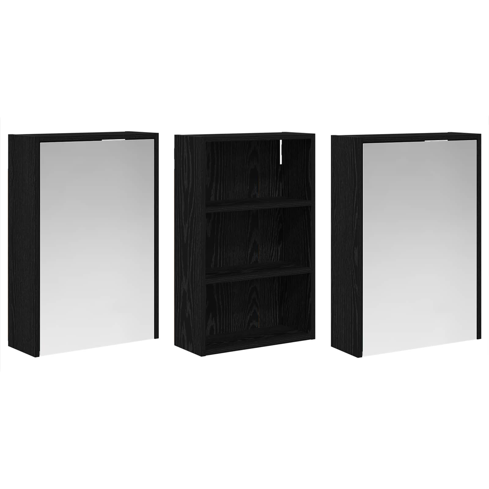Badezimmerschrank-Set 3 pcs 126 x 16 x 62,5 cm Holzwerkstoff