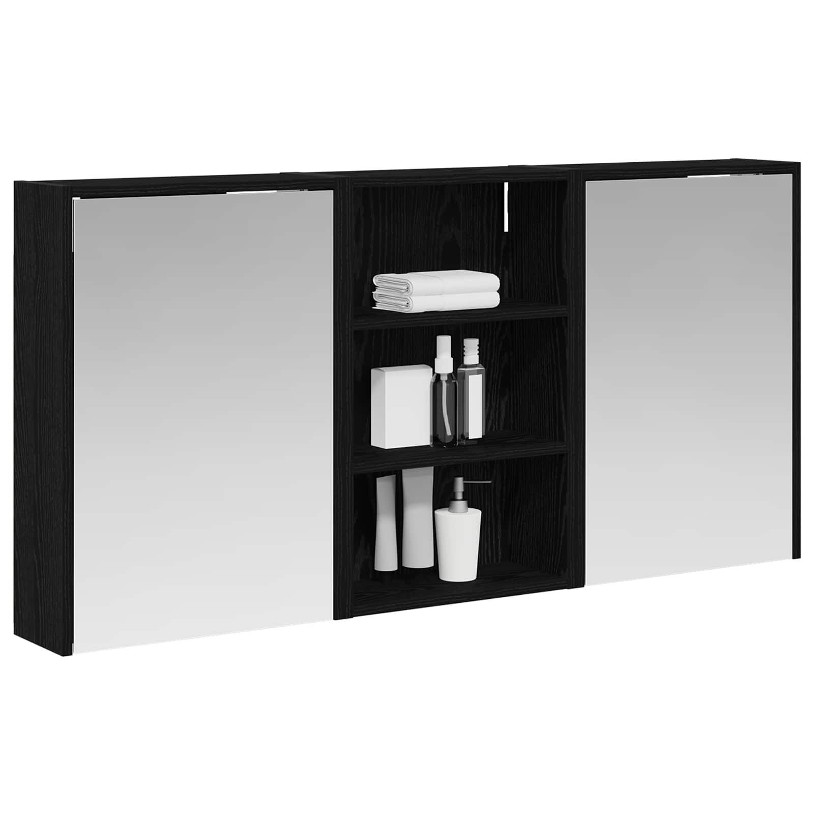 Badezimmerschrank-Set 3 pcs 126 x 16 x 62,5 cm Holzwerkstoff