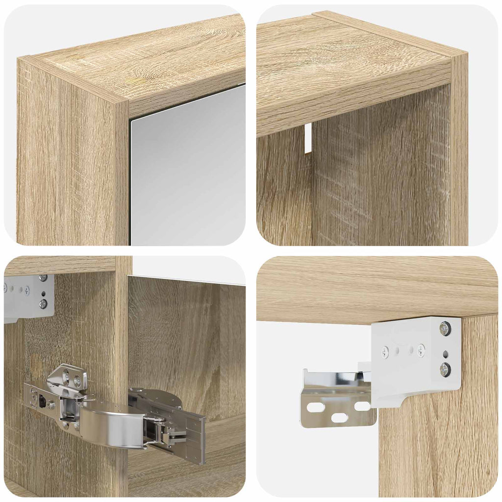 Badezimmerschrank-Set 3 pcs 126 x 16 x 62,5 cm Holzwerkstoff