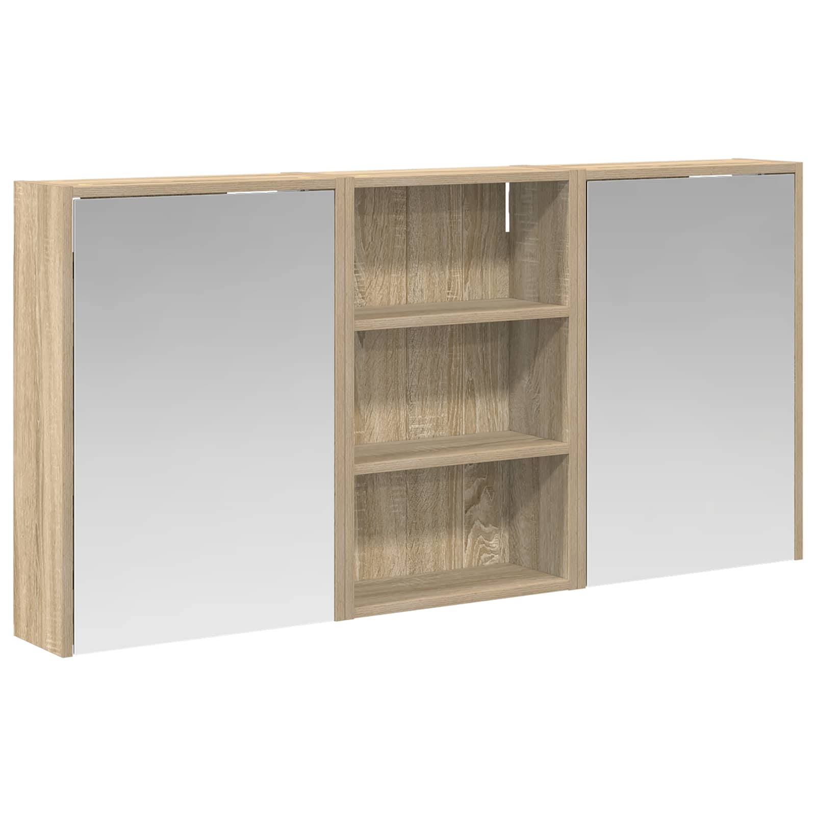 Badezimmerschrank-Set 3 pcs 126 x 16 x 62,5 cm Holzwerkstoff