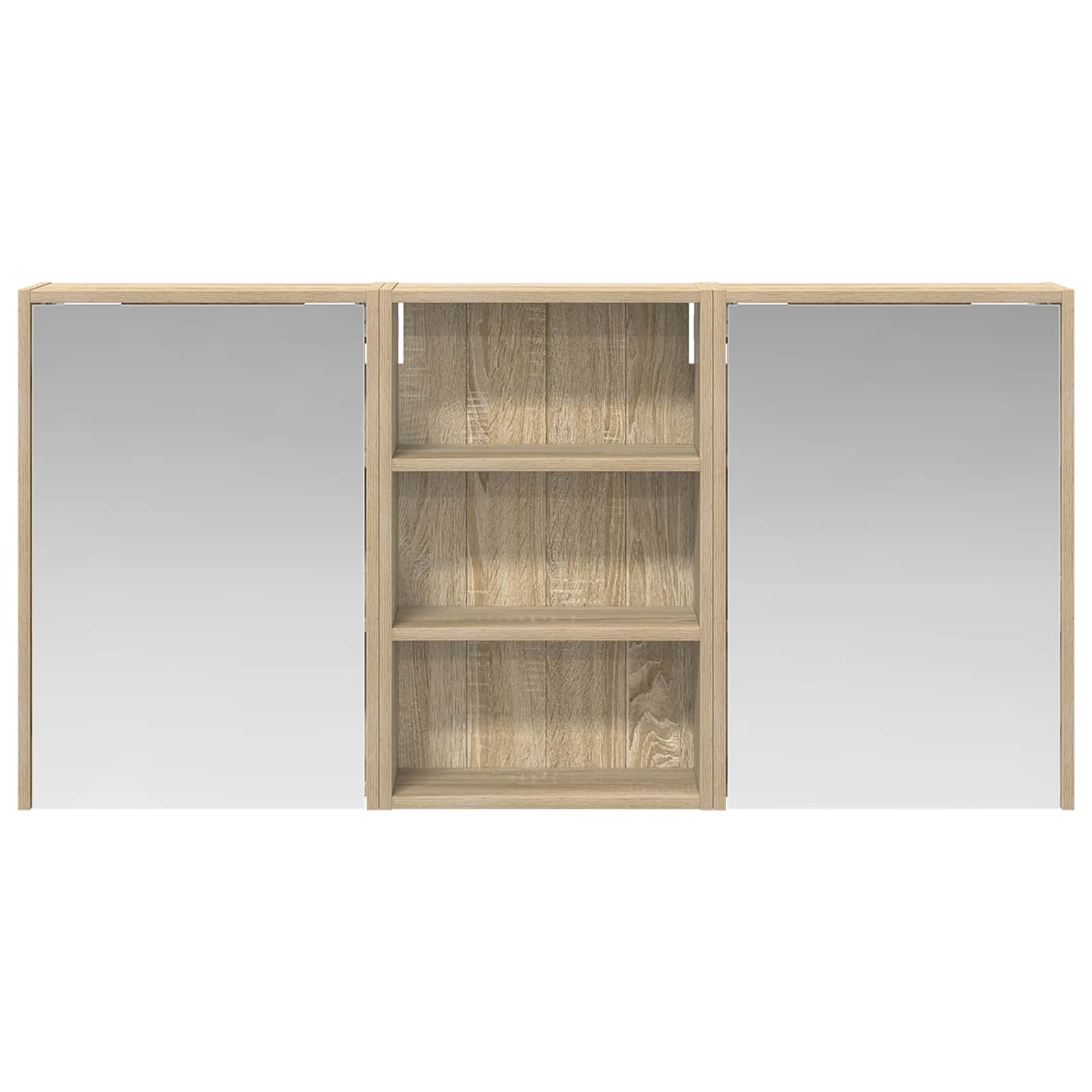 Badezimmerschrank-Set 3 pcs 126 x 16 x 62,5 cm Holzwerkstoff