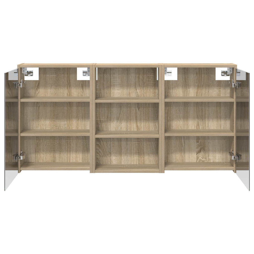 Badezimmerschrank-Set 3 pcs 126 x 16 x 62,5 cm Holzwerkstoff