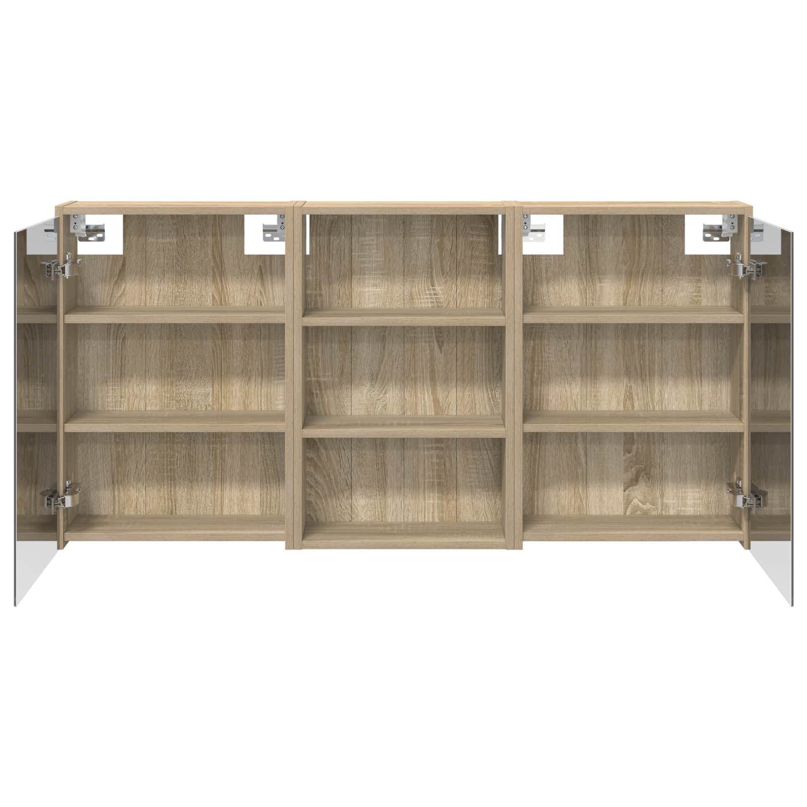 Badezimmerschrank-Set 3 pcs 126 x 16 x 62,5 cm Holzwerkstoff