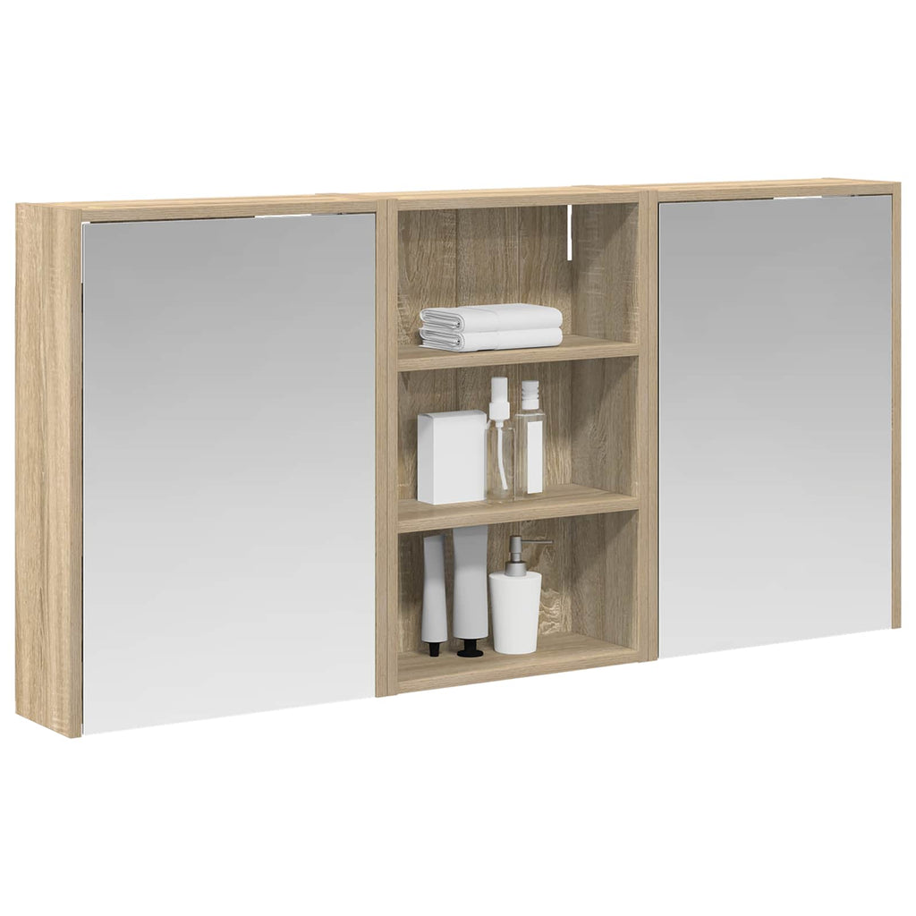 Badezimmerschrank-Set 3 pcs 126 x 16 x 62,5 cm Holzwerkstoff