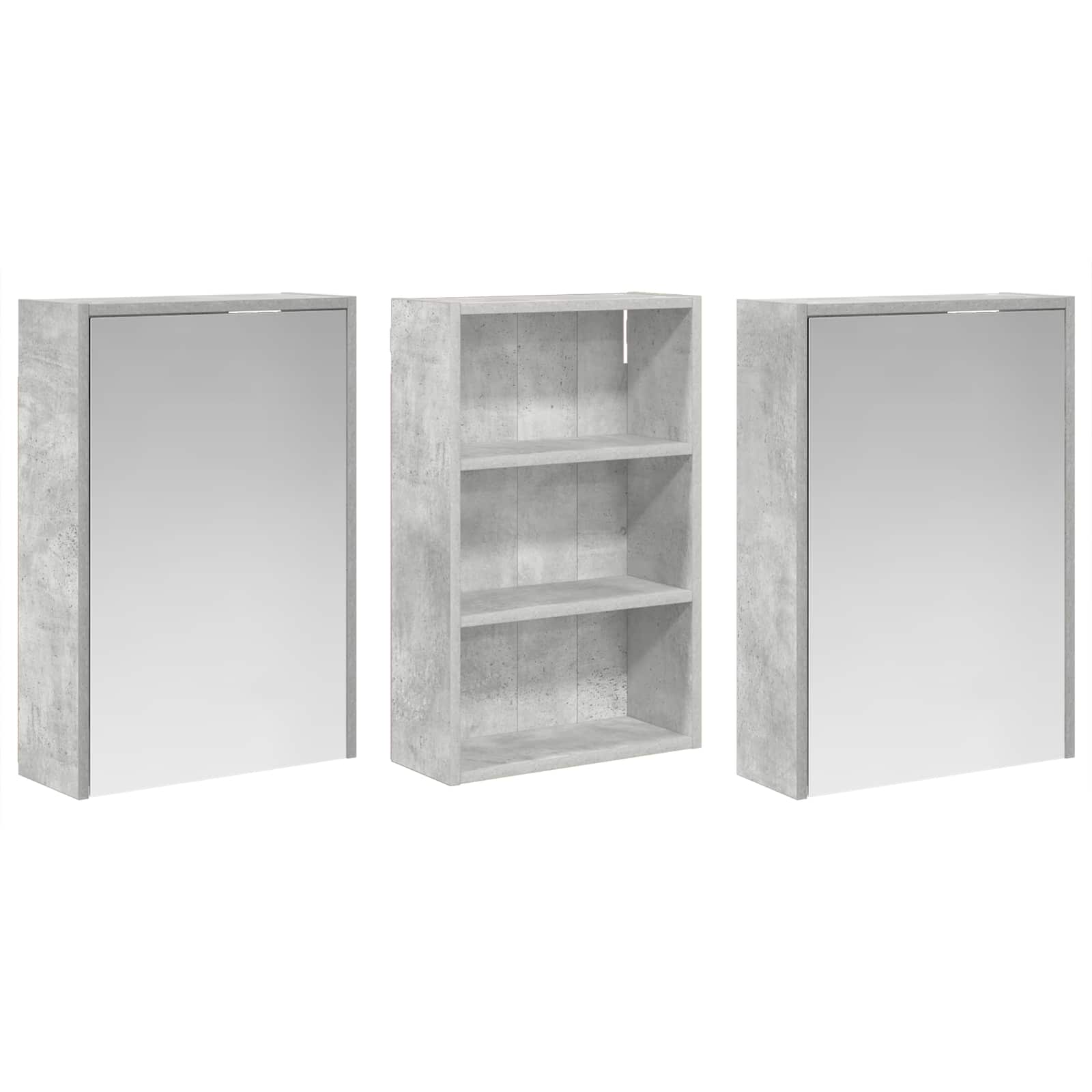 Badezimmerschrank-Set 3 pcs 126 x 16 x 62,5 cm Holzwerkstoff