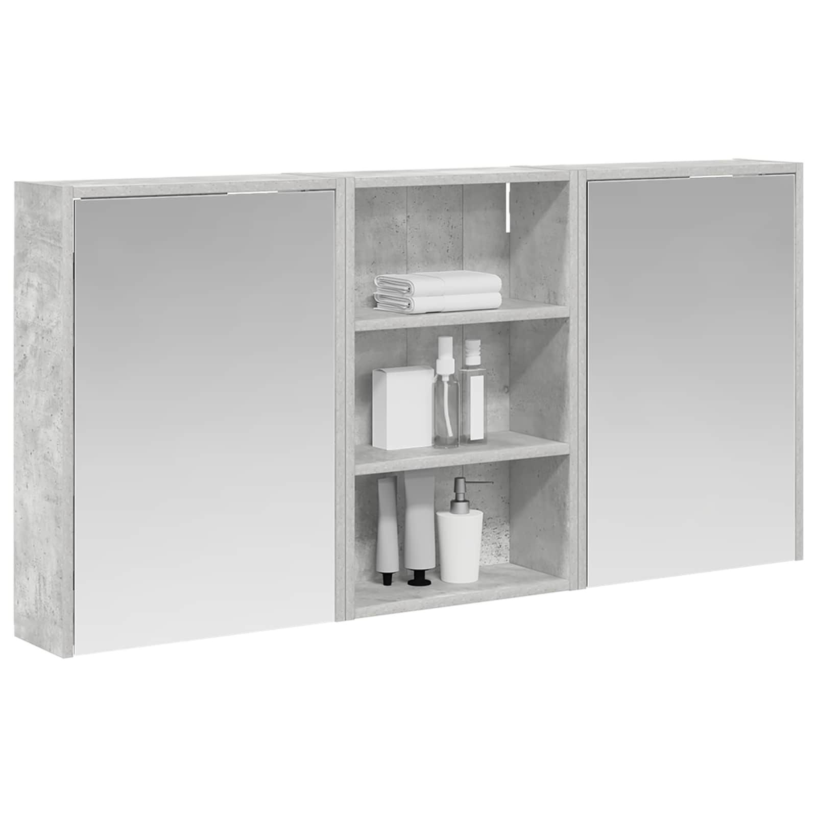 Badezimmerschrank-Set 3 pcs 126 x 16 x 62,5 cm Holzwerkstoff