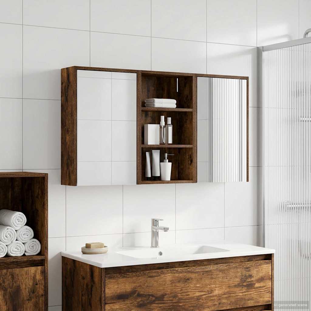 Badezimmerschrank-Set 3 pcs 126 x 16 x 62,5 cm Holzwerkstoff
