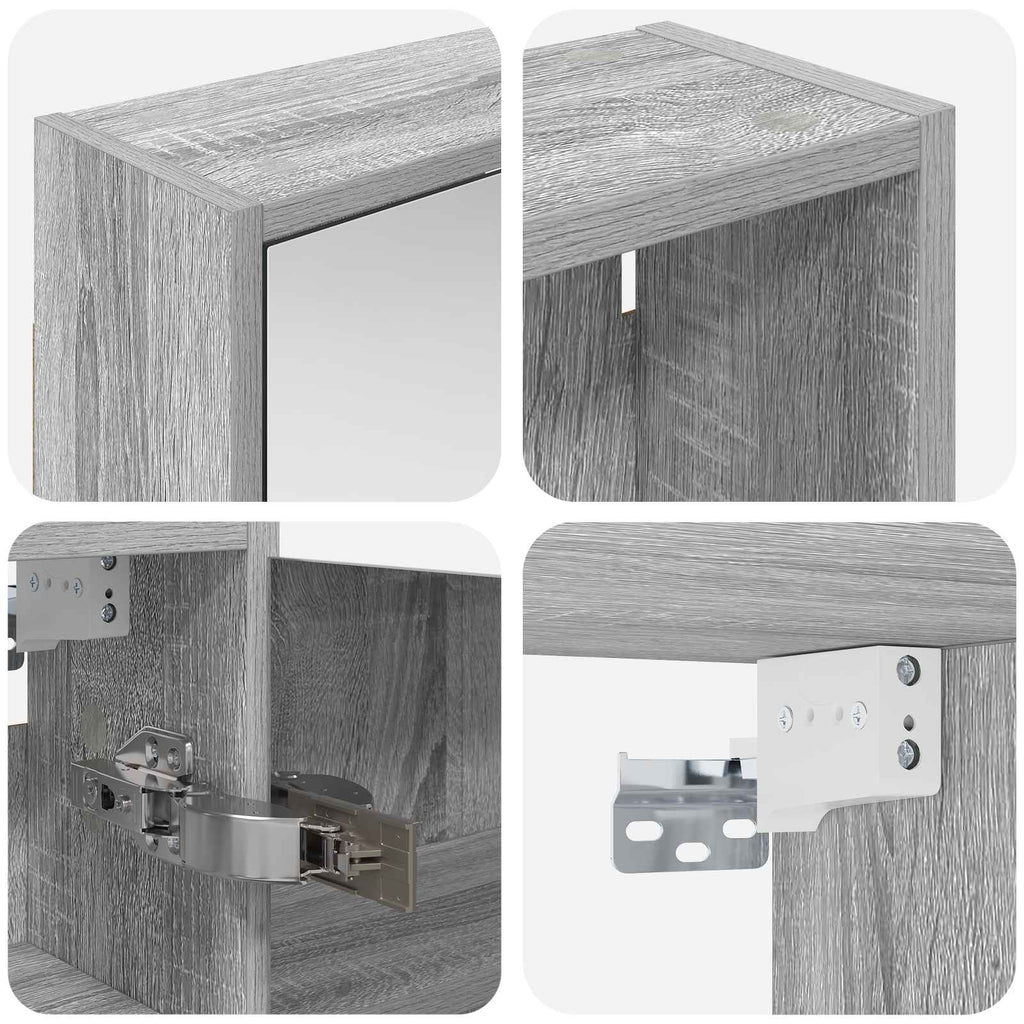 Badezimmerschrank-Set 3 pcs 126 x 16 x 62,5 cm Holzwerkstoff