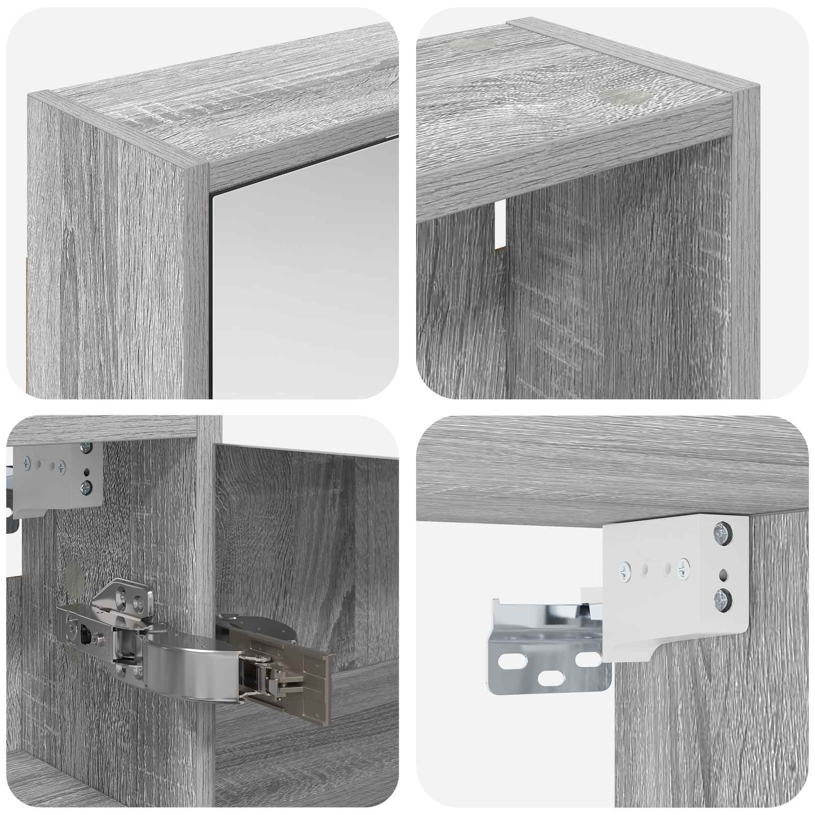 Badezimmerschrank-Set 3 pcs 126 x 16 x 62,5 cm Holzwerkstoff