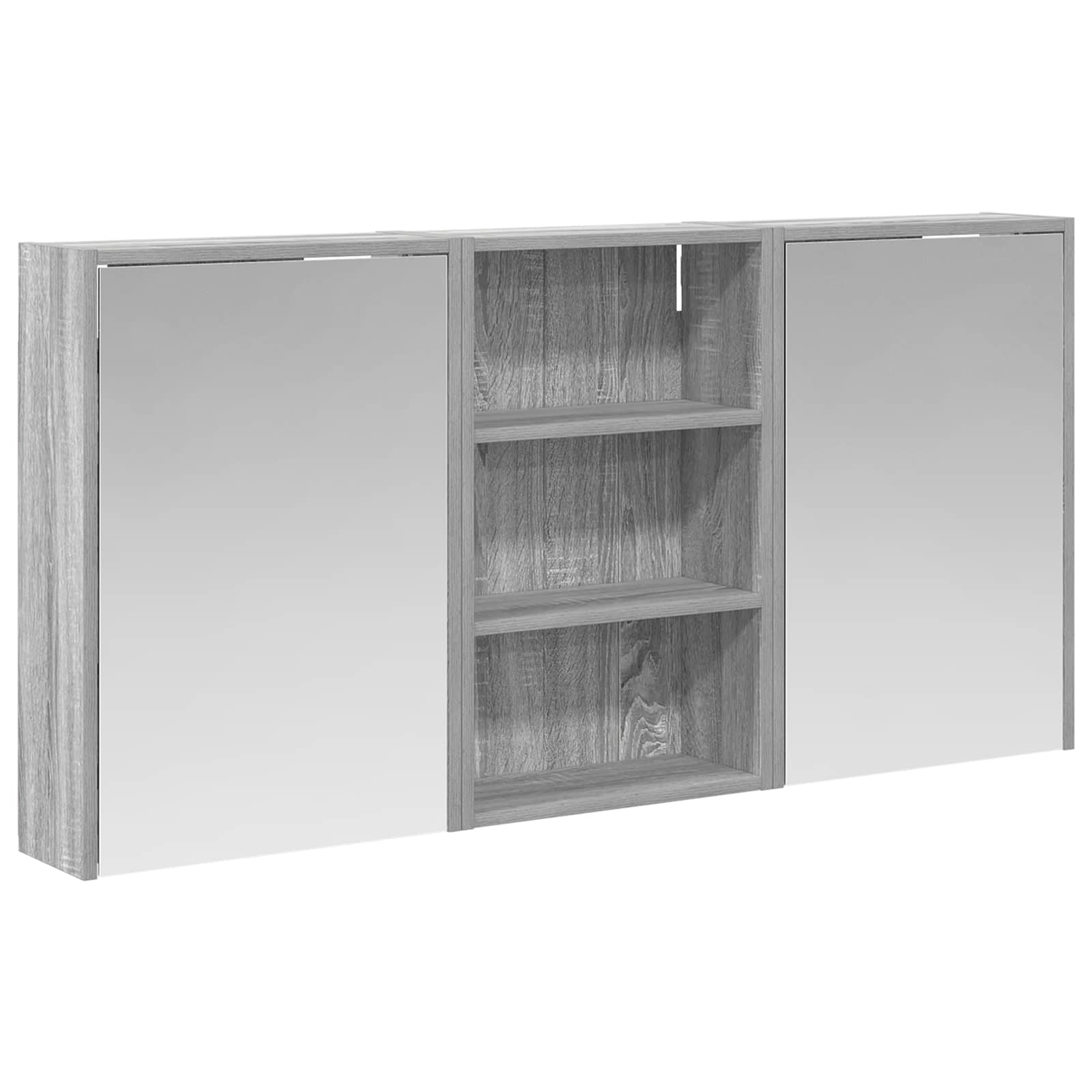 Badezimmerschrank-Set 3 pcs 126 x 16 x 62,5 cm Holzwerkstoff
