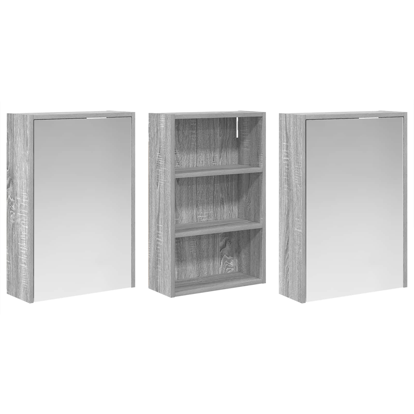 Badezimmerschrank-Set 3 pcs 126 x 16 x 62,5 cm Holzwerkstoff