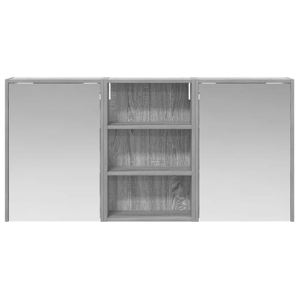 Badezimmerschrank-Set 3 pcs 126 x 16 x 62,5 cm Holzwerkstoff