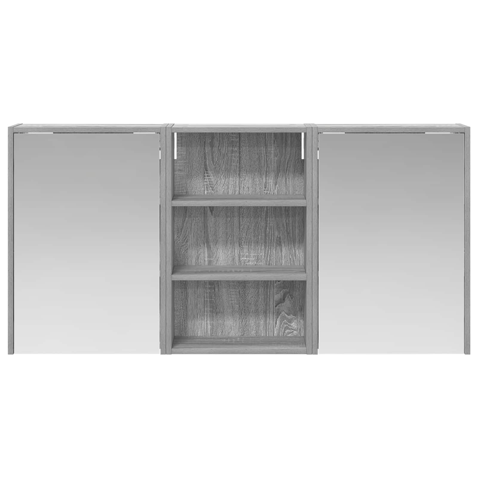 Badezimmerschrank-Set 3 pcs 126 x 16 x 62,5 cm Holzwerkstoff