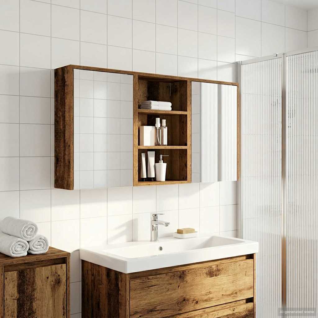 Badezimmerschrank-Set 3 pcs 126 x 16 x 62,5 cm Holzwerkstoff