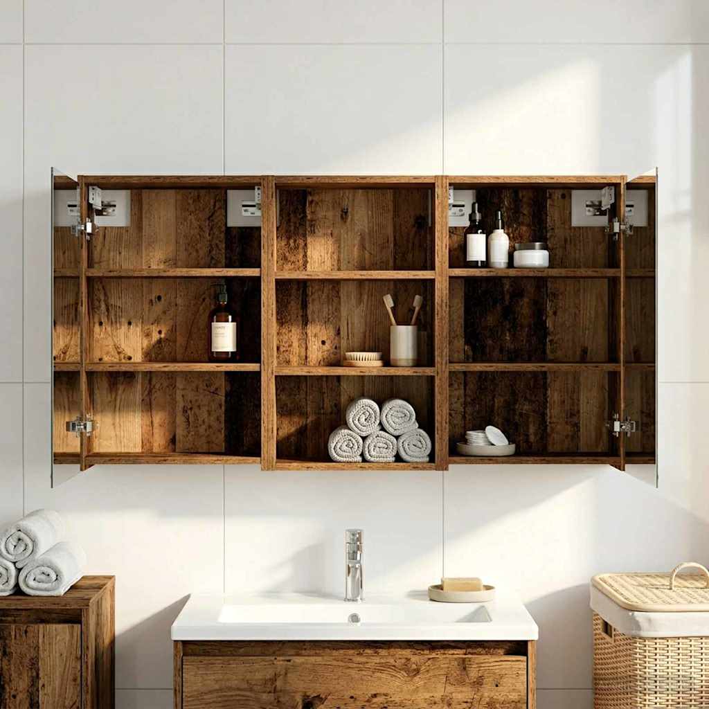 Badezimmerschrank-Set 3 pcs 126 x 16 x 62,5 cm Holzwerkstoff