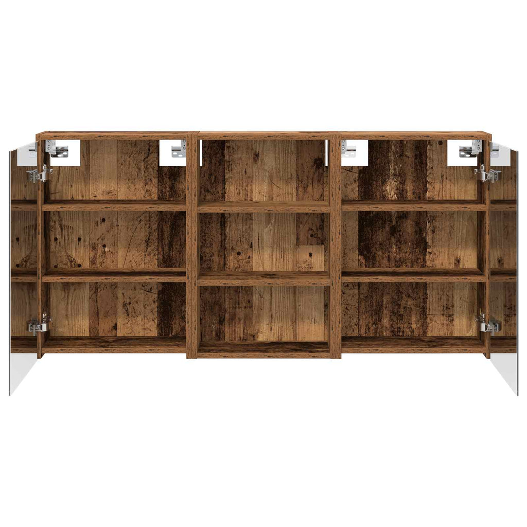 Badezimmerschrank-Set 3 pcs 126 x 16 x 62,5 cm Holzwerkstoff