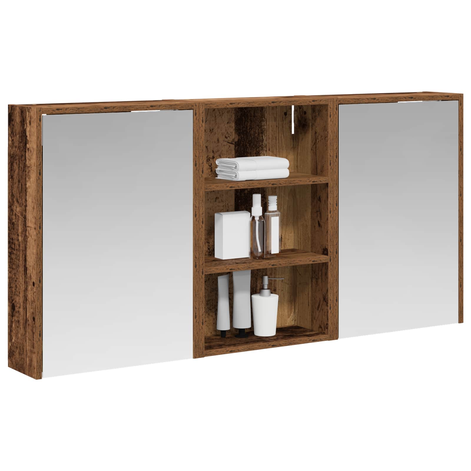 Badezimmerschrank-Set 3 pcs 126 x 16 x 62,5 cm Holzwerkstoff
