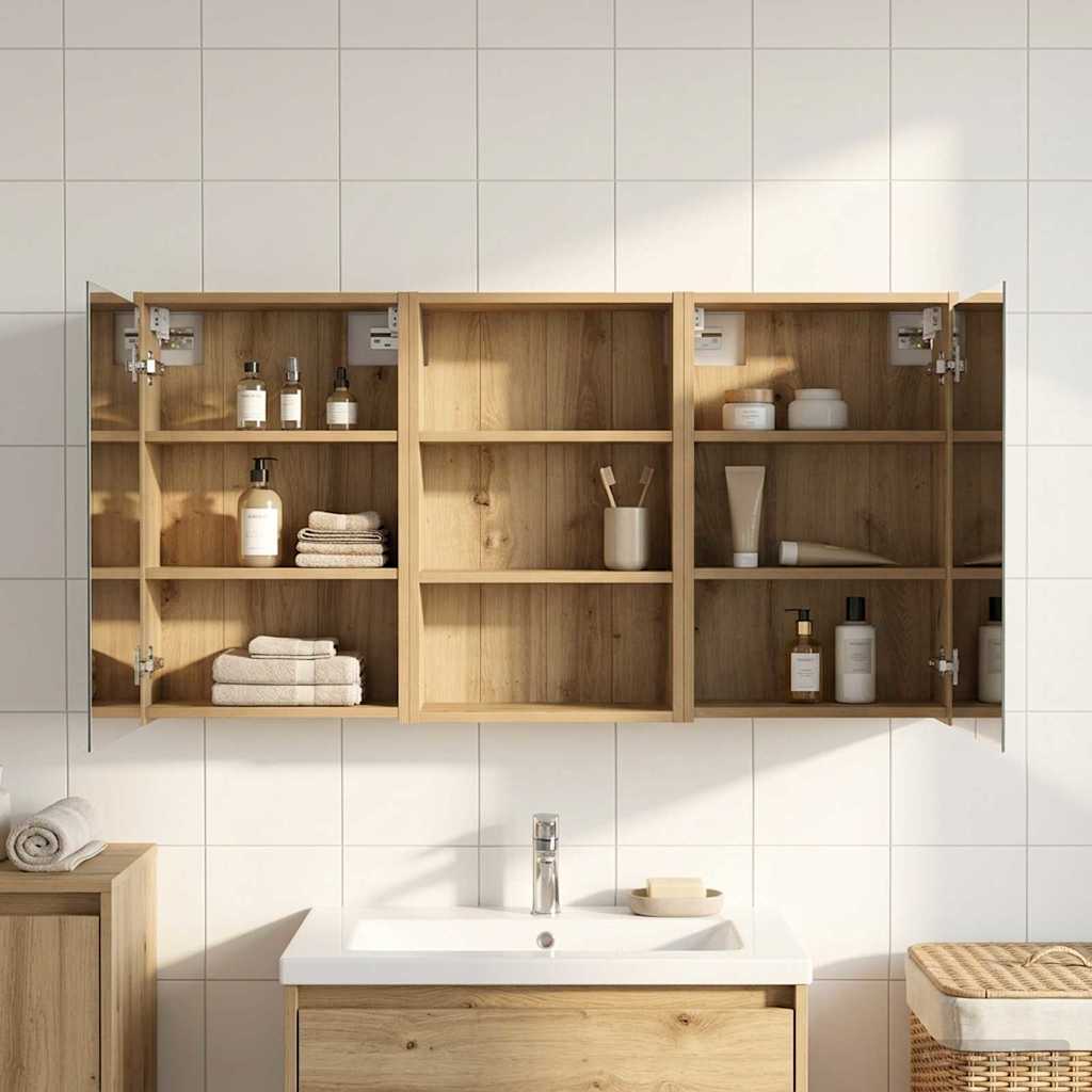 Badezimmerschrank-Set 3 pcs 126 x 16 x 62,5 cm Holzwerkstoff