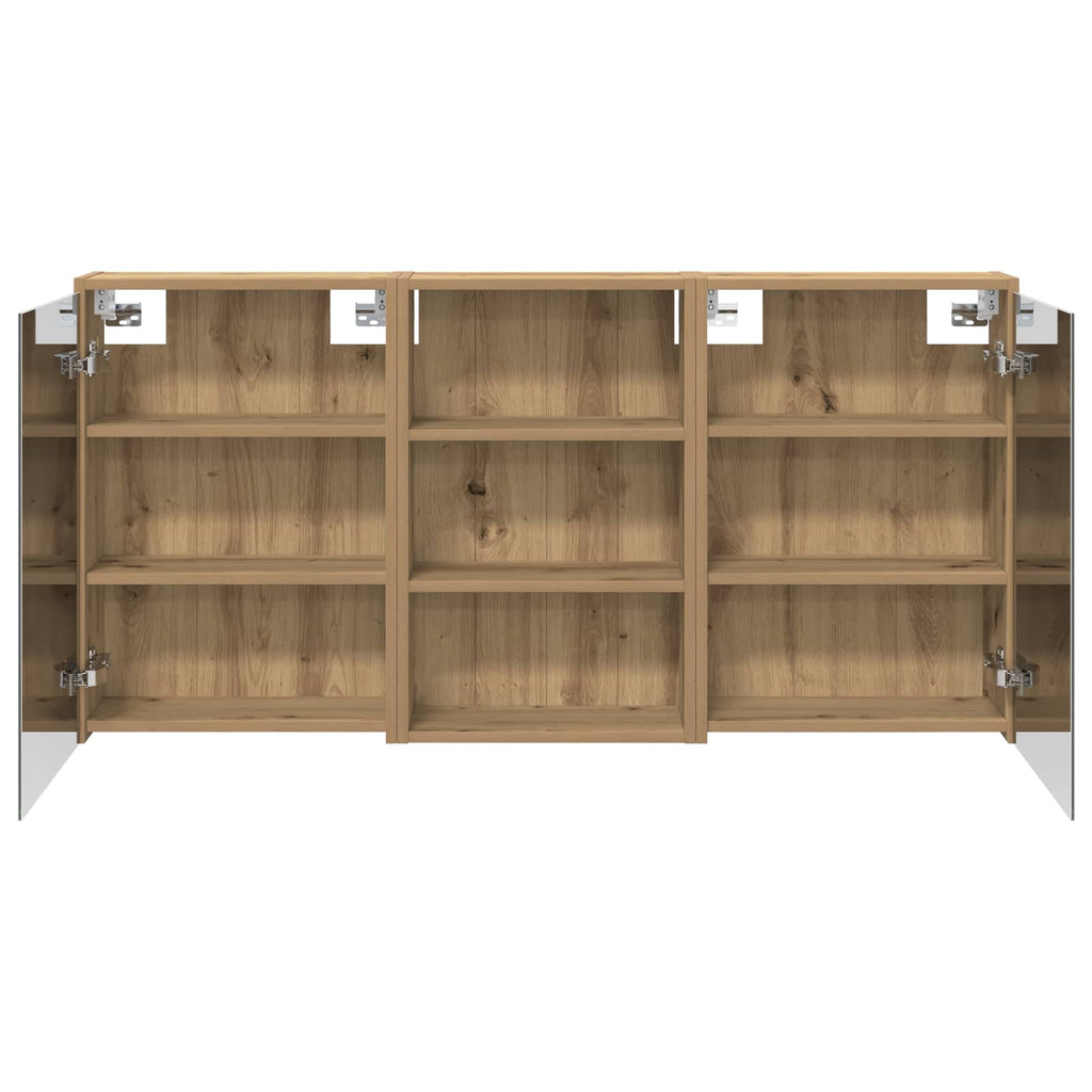 Badezimmerschrank-Set 3 pcs 126 x 16 x 62,5 cm Holzwerkstoff