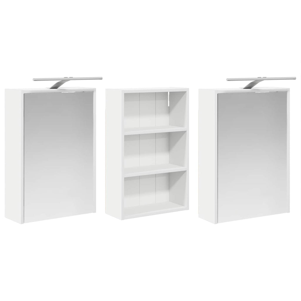 Badezimmerschrank-Set 3 pcs 126 x 16 x 62,5 cm Holzwerkstoff