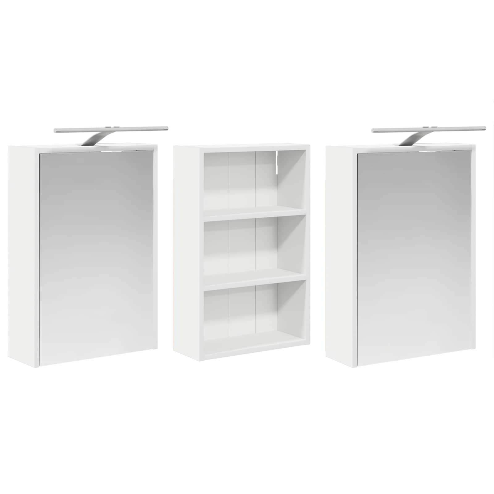 Badezimmerschrank-Set 3 pcs 126 x 16 x 62,5 cm Holzwerkstoff
