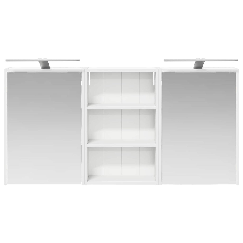Badezimmerschrank-Set 3 pcs 126 x 16 x 62,5 cm Holzwerkstoff