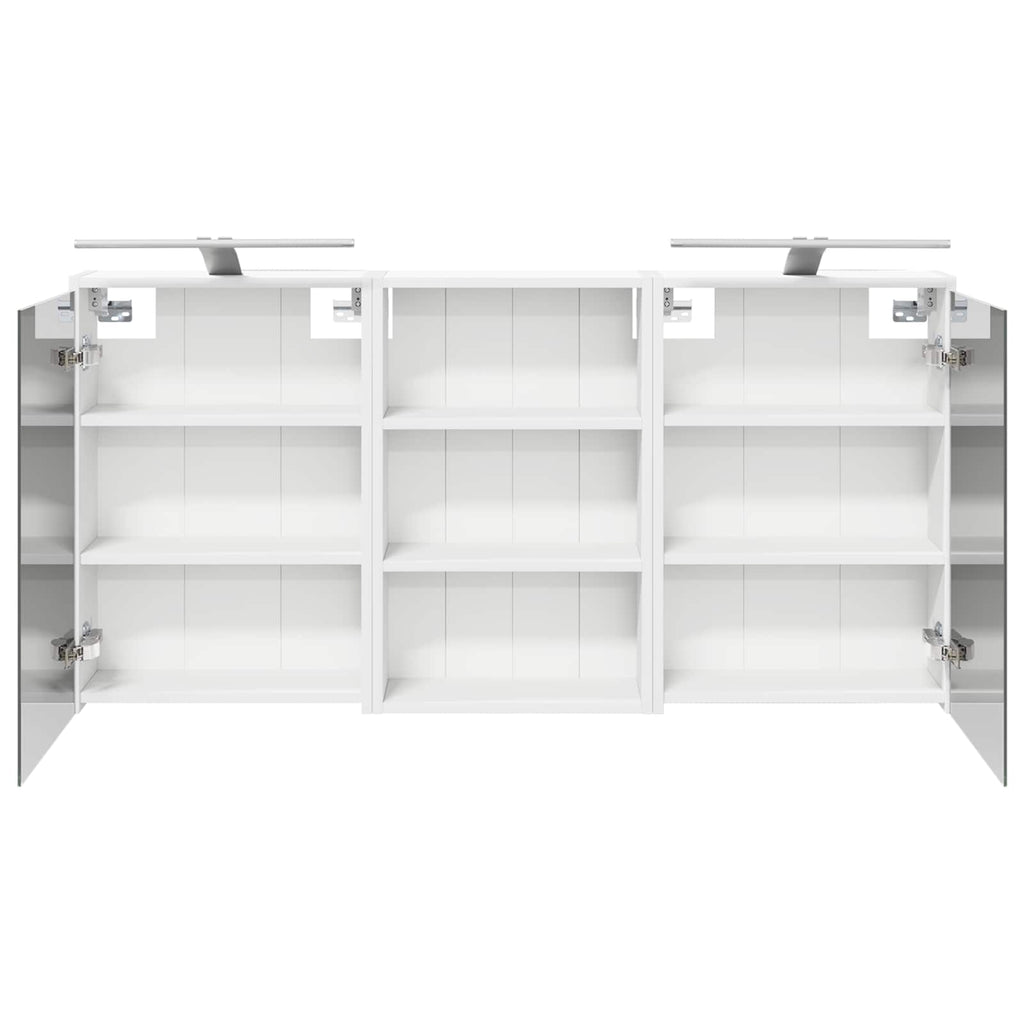 Badezimmerschrank-Set 3 pcs 126 x 16 x 62,5 cm Holzwerkstoff