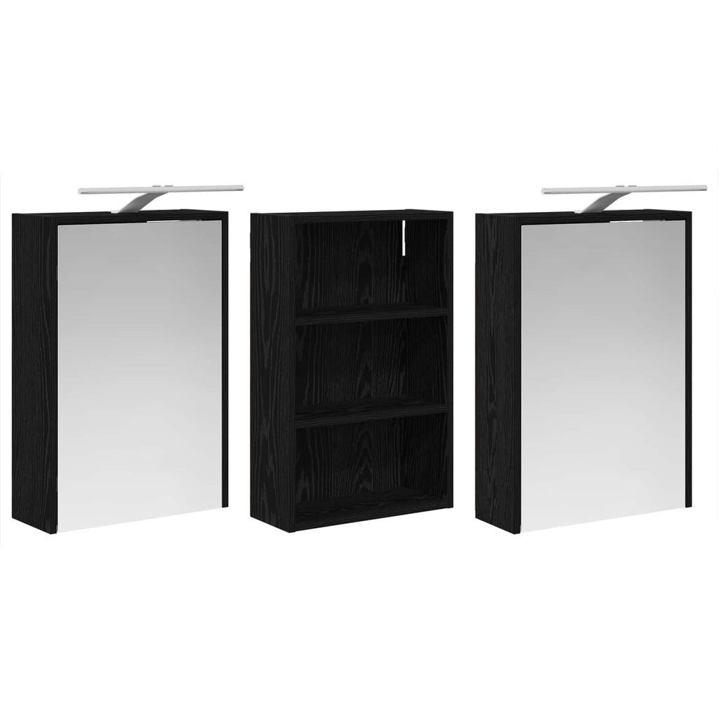 Badezimmerschrank-Set 3 pcs 126 x 16 x 62,5 cm Holzwerkstoff