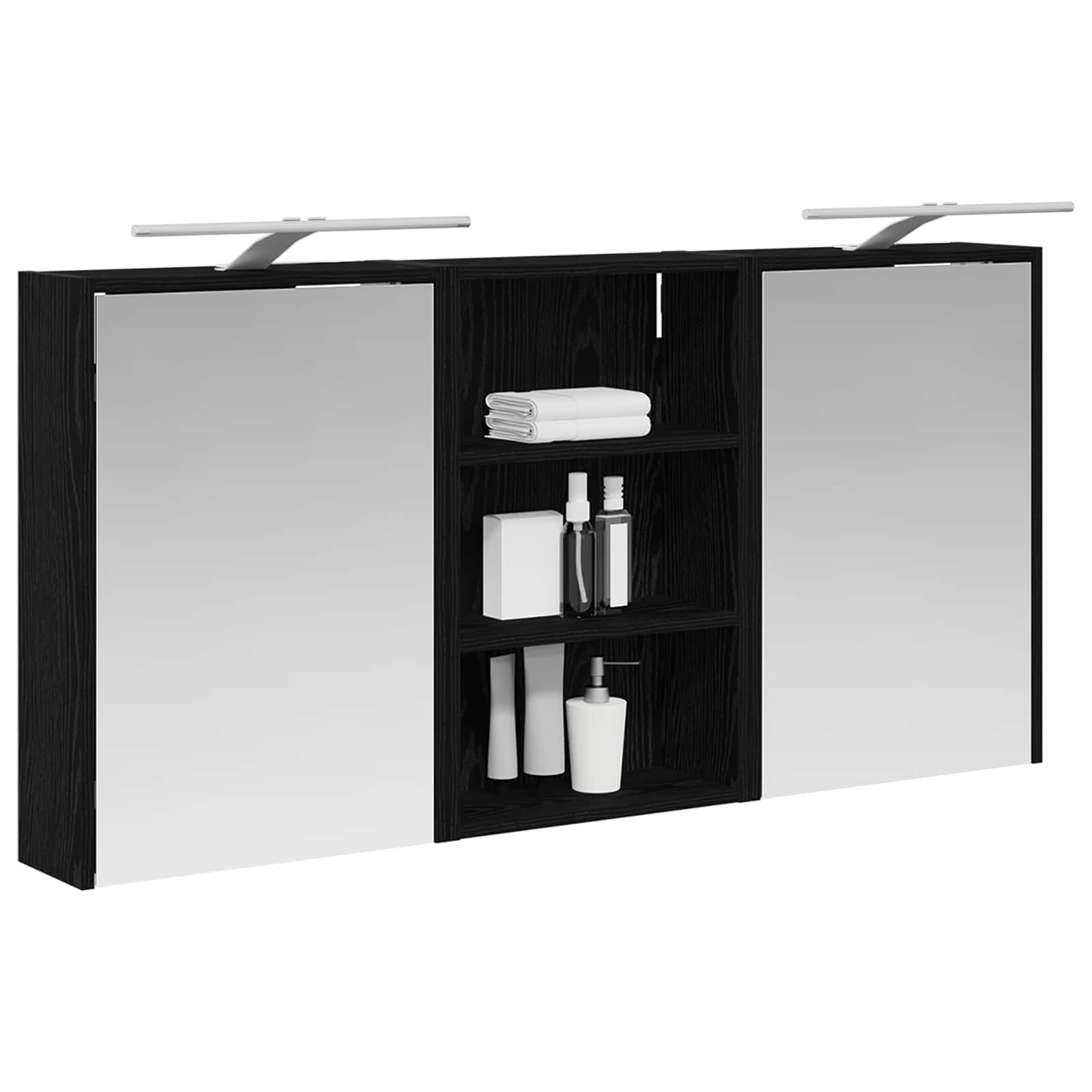 Badezimmerschrank-Set 3 pcs 126 x 16 x 62,5 cm Holzwerkstoff