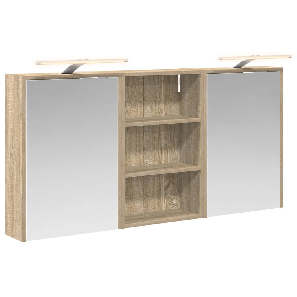 Badezimmerschrank-Set 3 pcs 126 x 16 x 62,5 cm Holzwerkstoff