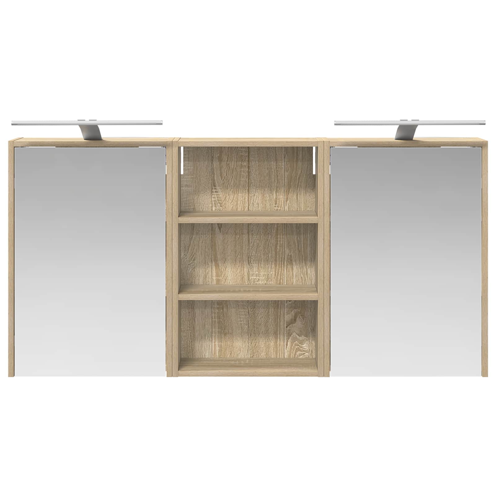 Badezimmerschrank-Set 3 pcs 126 x 16 x 62,5 cm Holzwerkstoff