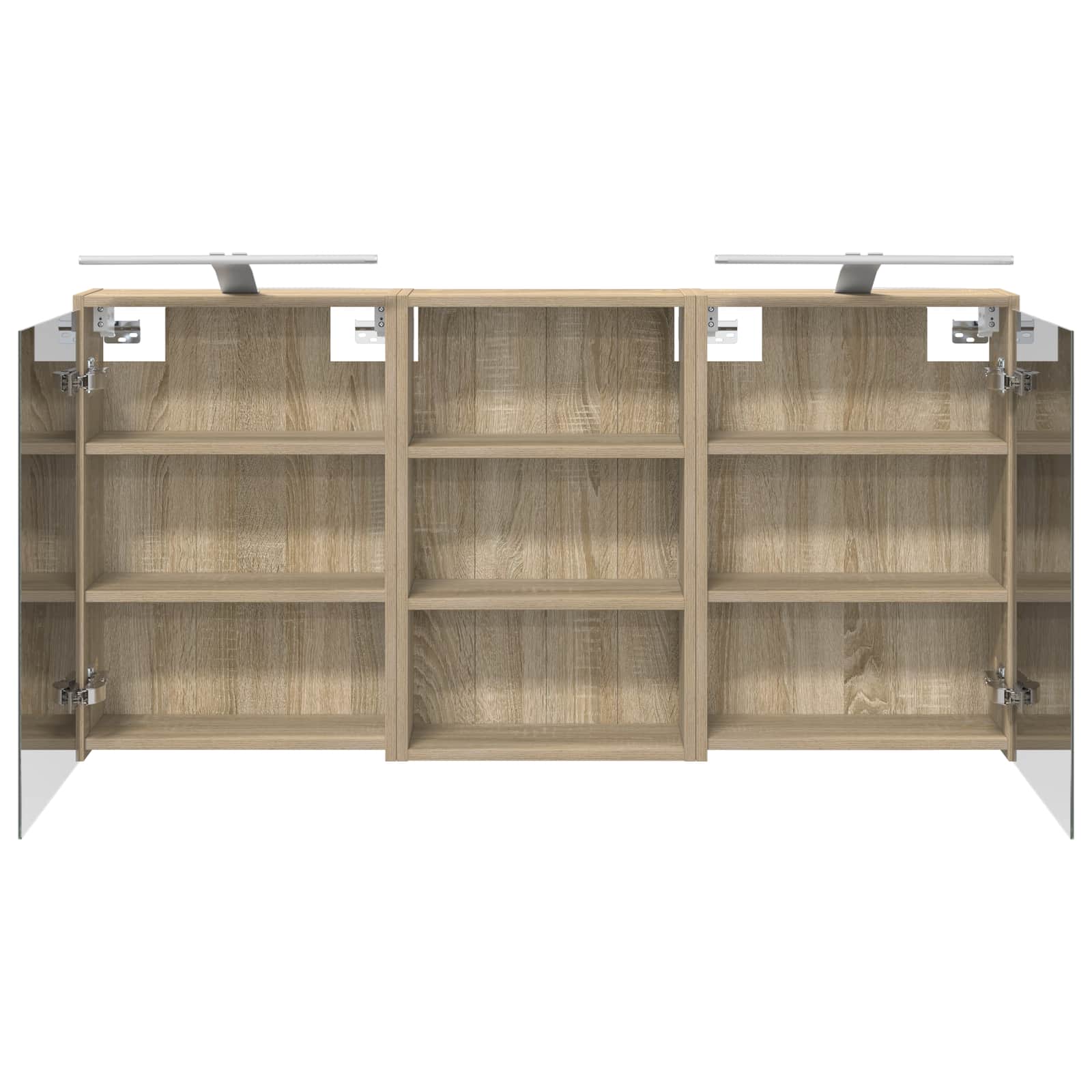 Badezimmerschrank-Set 3 pcs 126 x 16 x 62,5 cm Holzwerkstoff