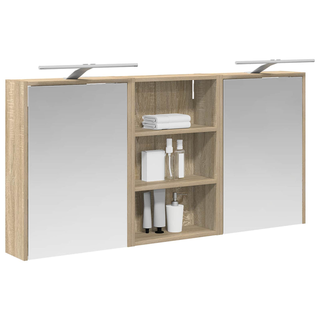 Badezimmerschrank-Set 3 pcs 126 x 16 x 62,5 cm Holzwerkstoff