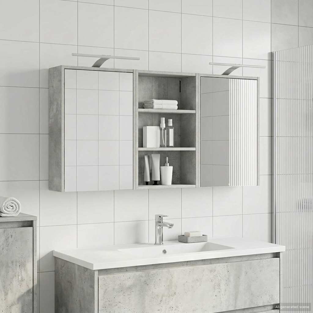 Badezimmerschrank-Set 3 pcs 126 x 16 x 62,5 cm Holzwerkstoff