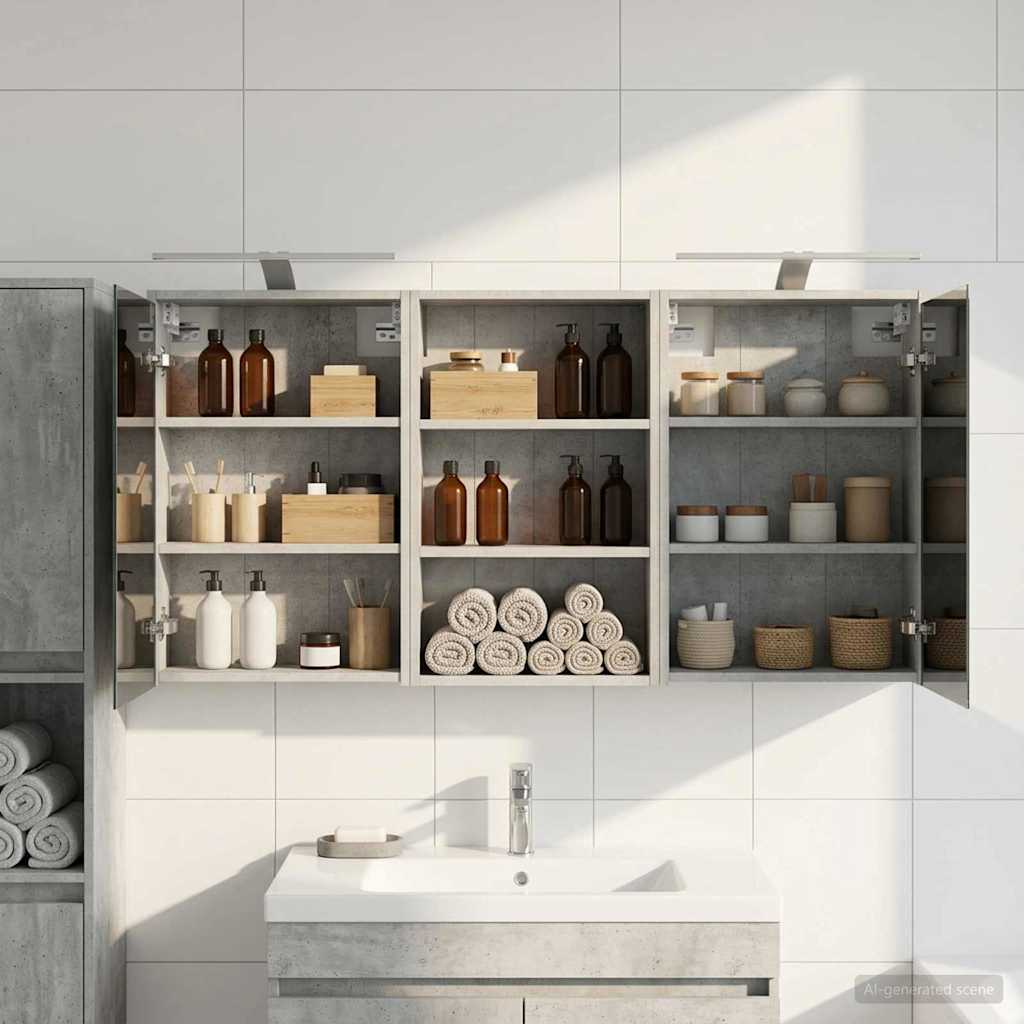 Badezimmerschrank-Set 3 pcs 126 x 16 x 62,5 cm Holzwerkstoff