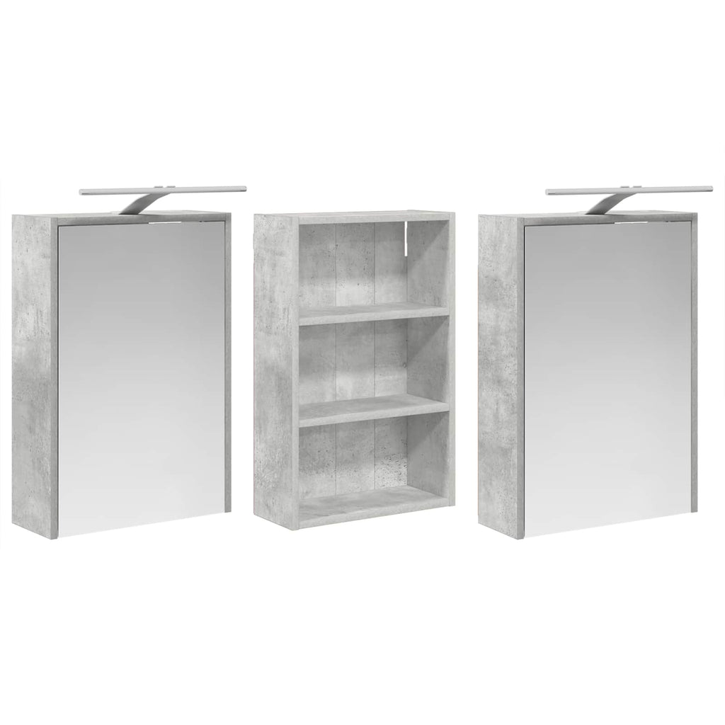 Badezimmerschrank-Set 3 pcs 126 x 16 x 62,5 cm Holzwerkstoff